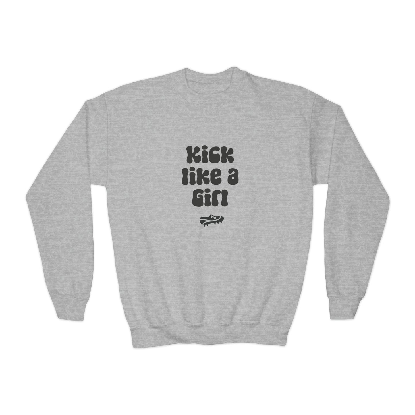 Kick Like a Girl Youth Comfy Crew