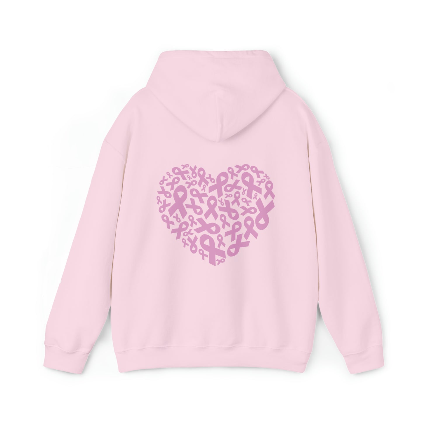 CUSTOMIZABLE SLEEVE Comfy Kick Breast Cancer Heart Hoodie