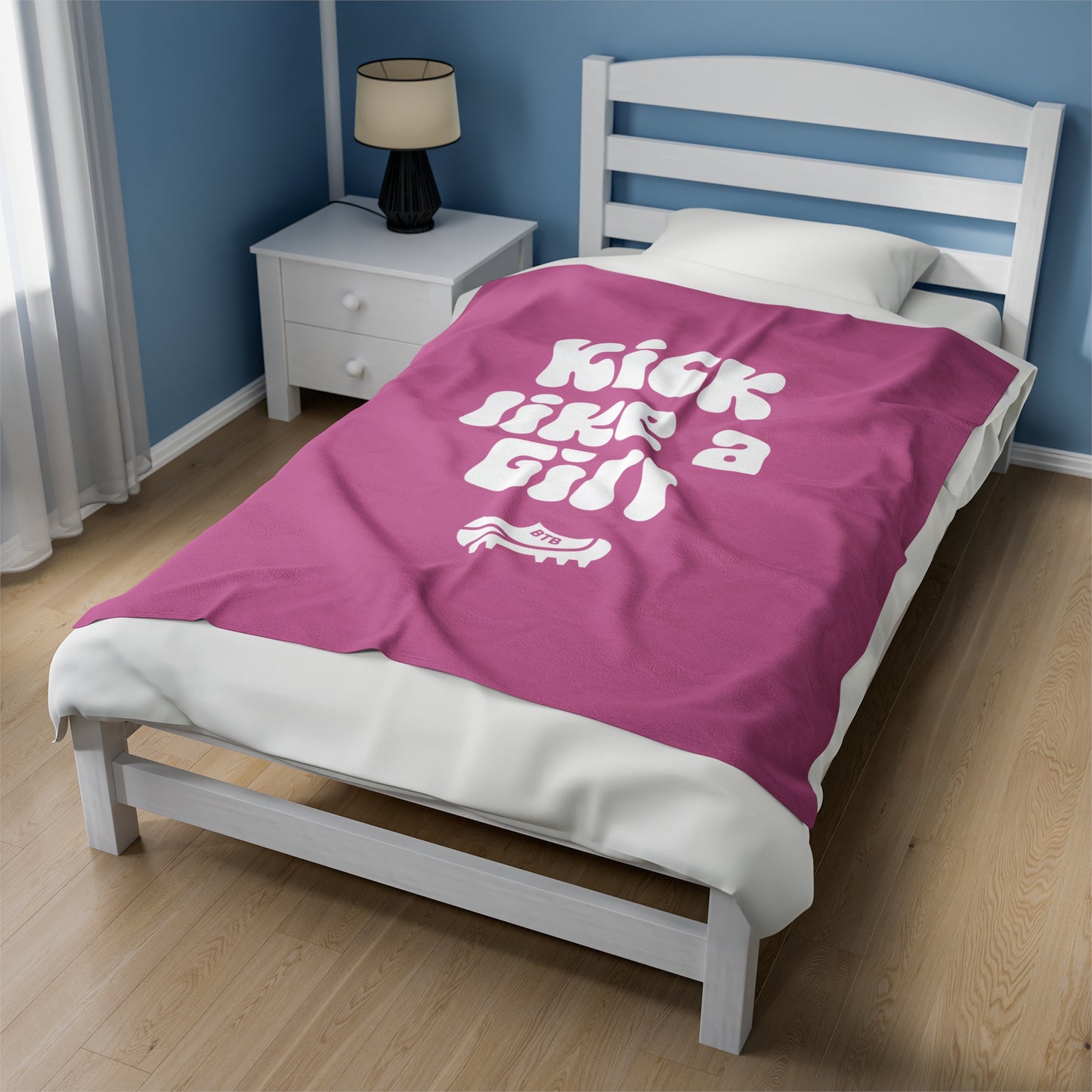 Kick Like a Girl Plush Blanket