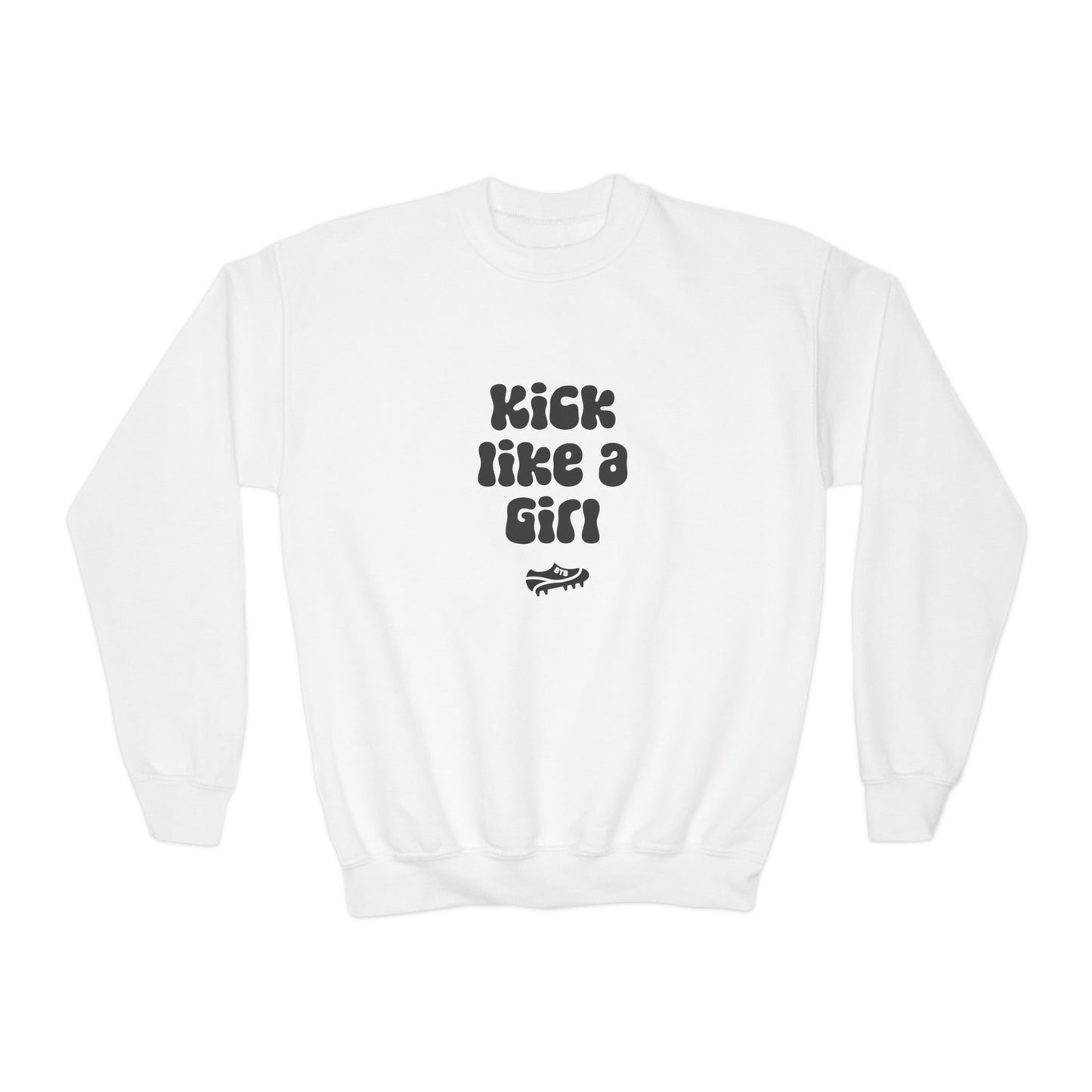 Kick Like a Girl Youth Comfy Crew