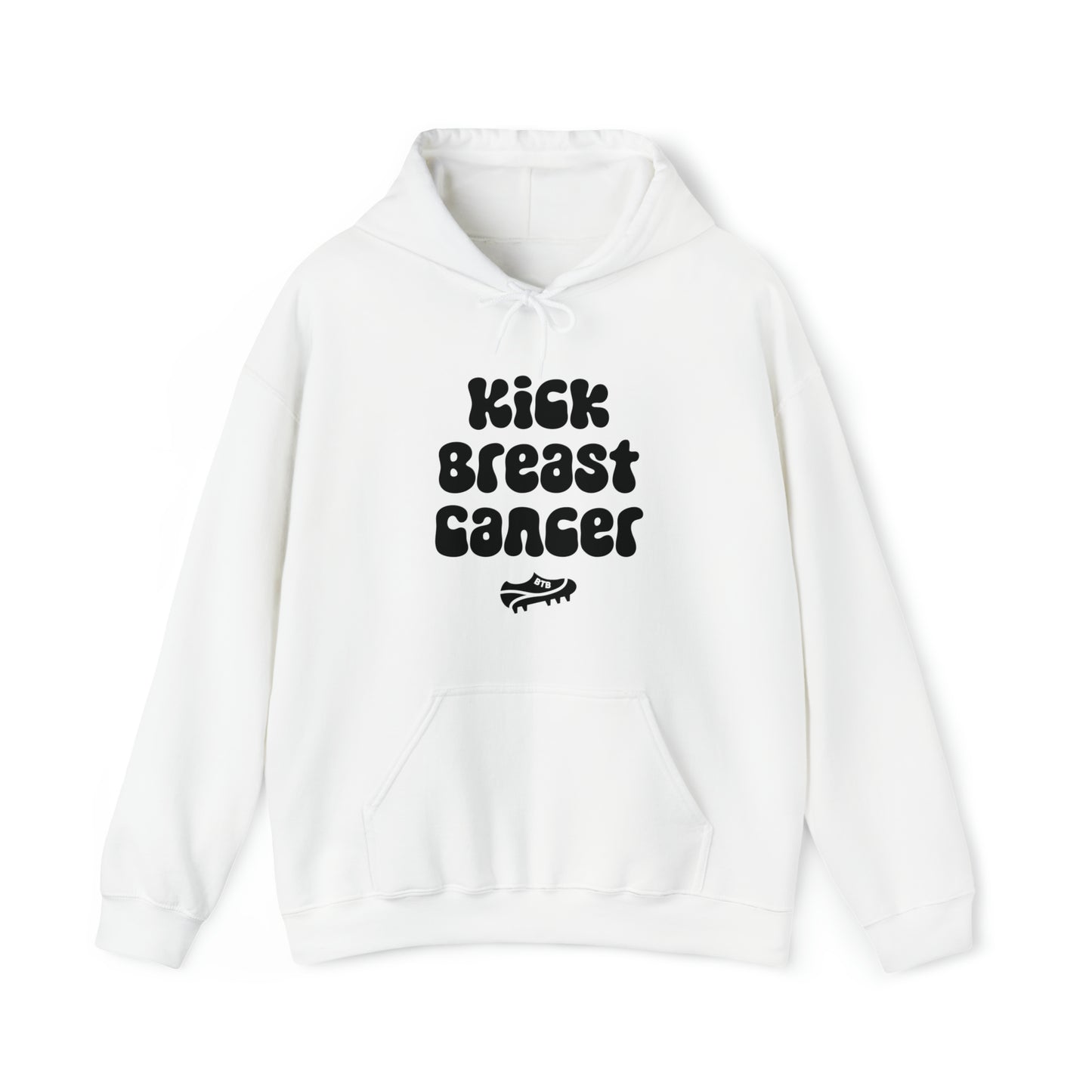 Comfy Kick Breast Cancer Heart Hoodie