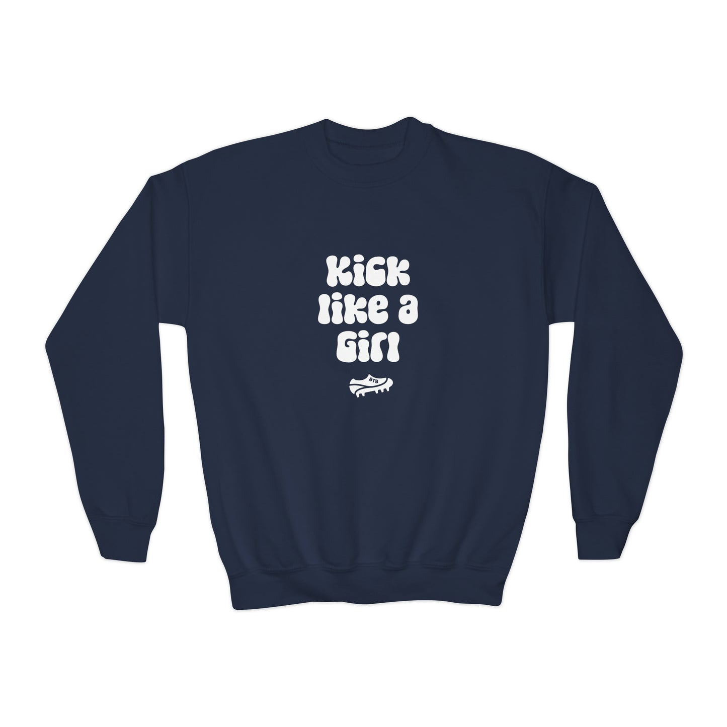 Kick Like a Girl Youth Comfy Crew