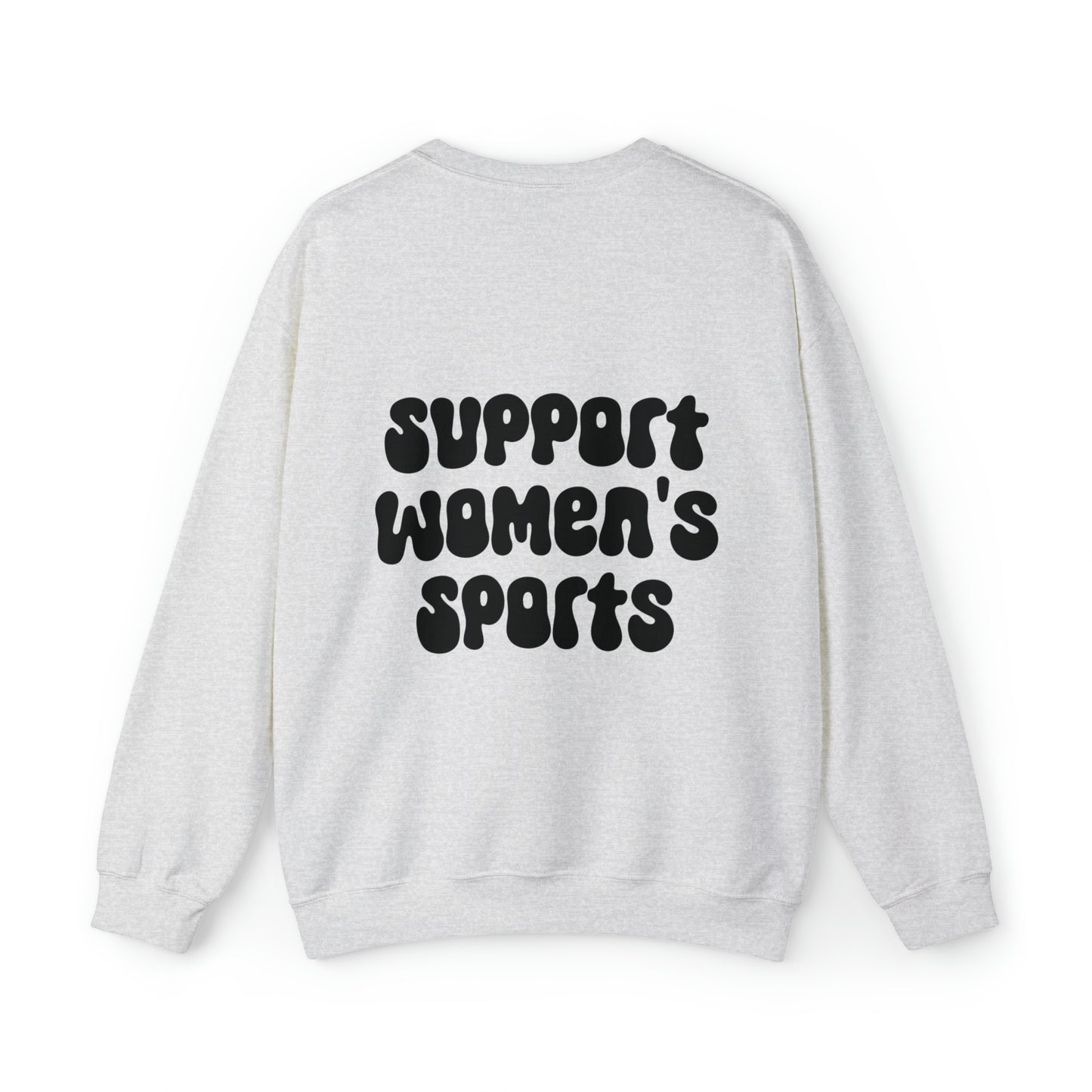 Support Women’s Sports on the back Comfy Crew