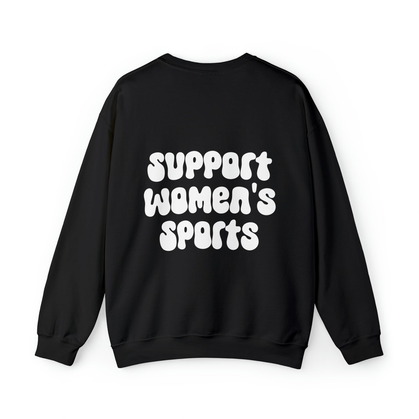 Support Women’s Sports on the back Comfy Crew