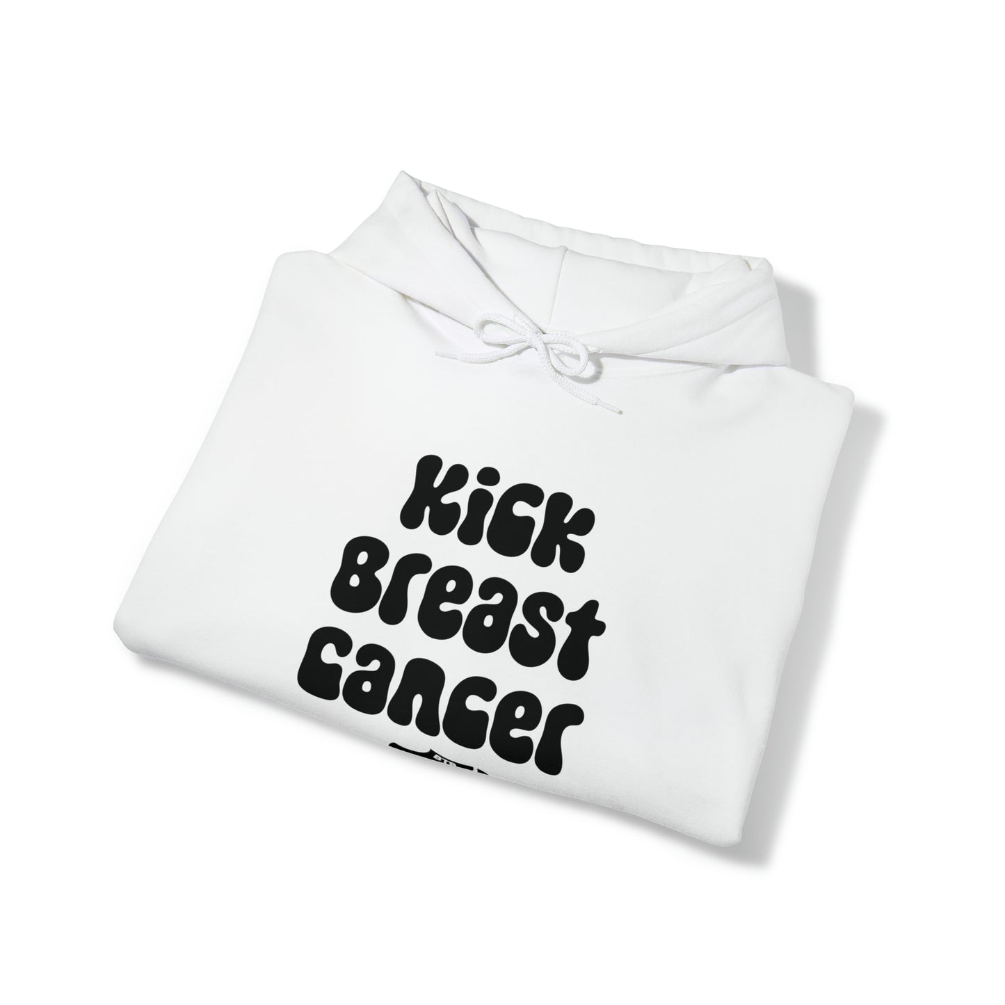 CUSTOMIZABLE SLEEVE Comfy Kick Breast Cancer Heart Hoodie