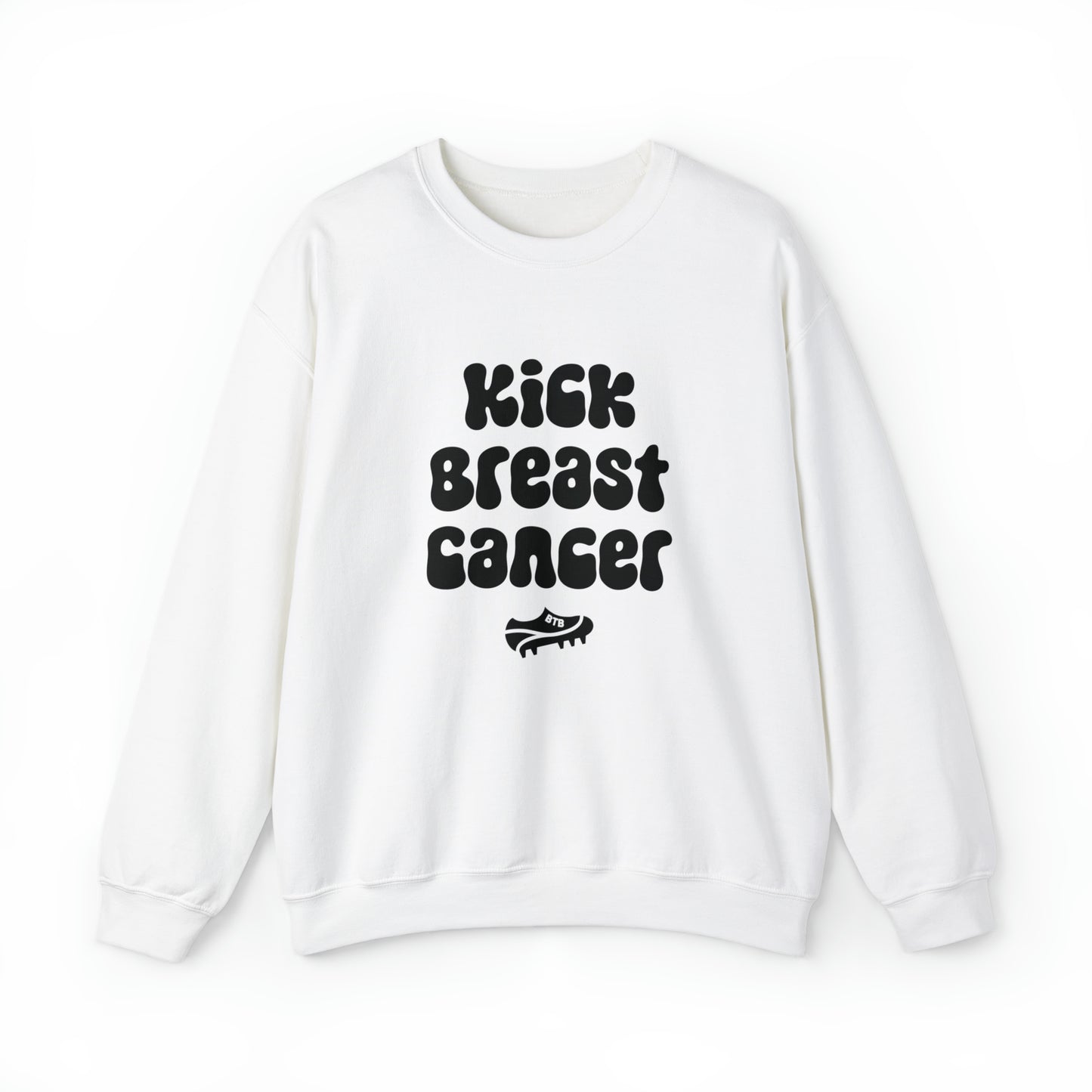 Kick Breast Cancer Heart Comfy Crew