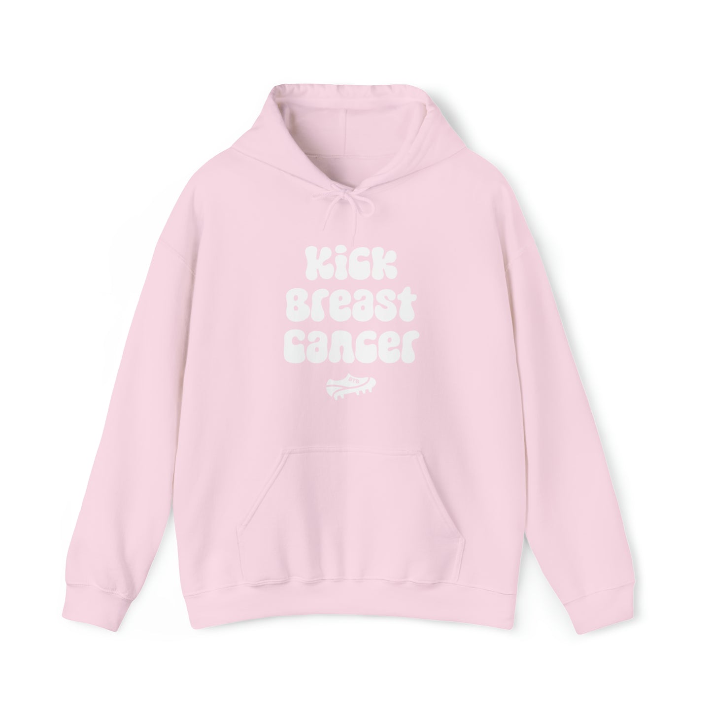 Comfy Kick Breast Cancer Heart Hoodie