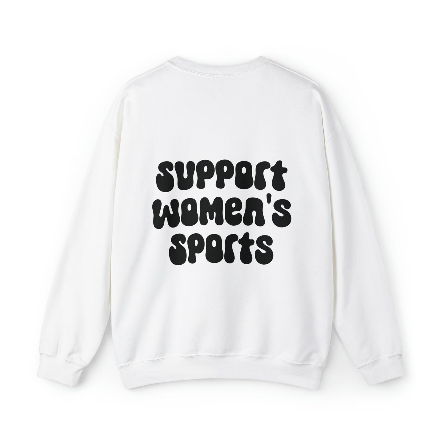 Support Women’s Sports on the back Comfy Crew