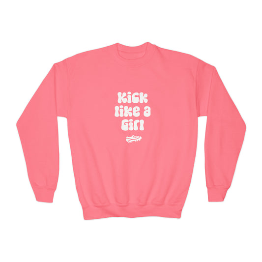 Kick Like a Girl Youth Comfy Crew