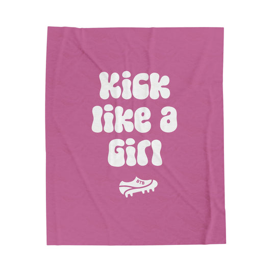 Kick Like a Girl Plush Blanket