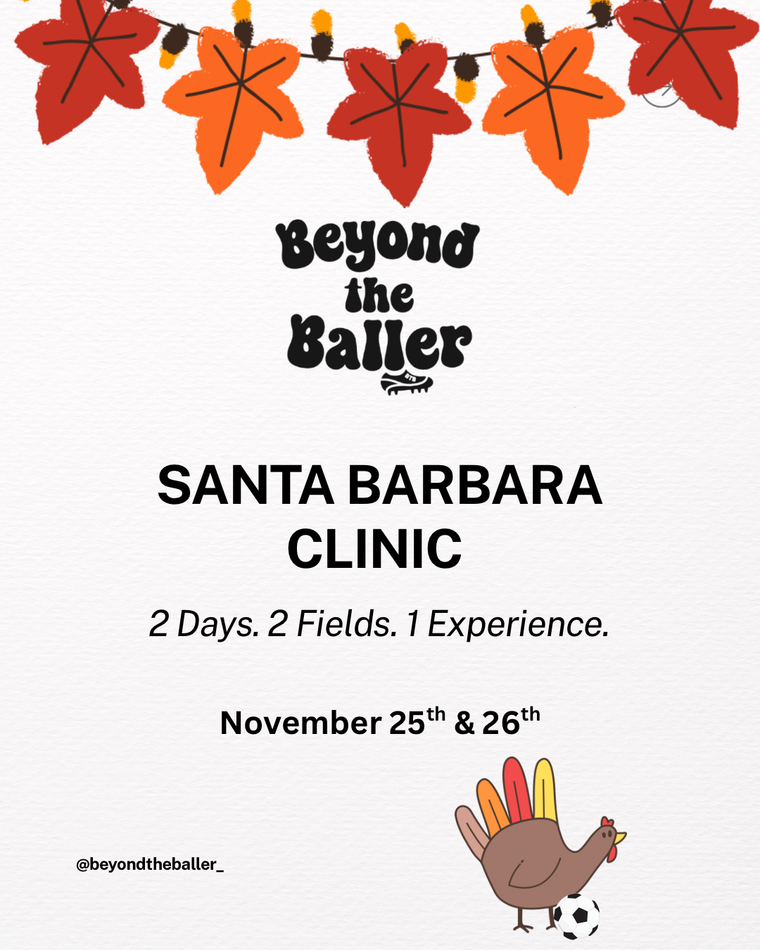Santa Barbara 2-Day Thanksgiving Clinic